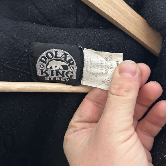 Vintage Polar King Key Canvas Quilted Hooded Jacket “Green” - Picture 8 of 9